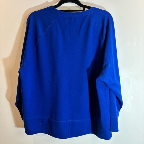 EILEEN FISHER Sz L Boxy Thick Jersey Knit Long Sleeve Crew Neck Top Sweatshirt - Picture 7 of 9